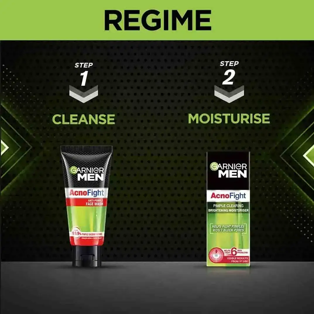 Buy Garnier Men Acno Fight Facewash 100gm for Anti-Pimple Deep Clean image 4
