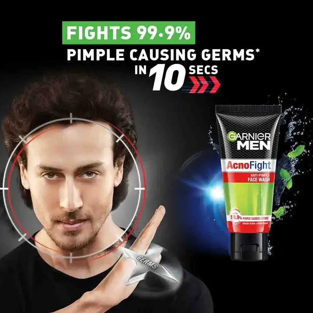 Buy Garnier Men Acno Fight Facewash 100gm for Anti-Pimple Deep Clean image 8