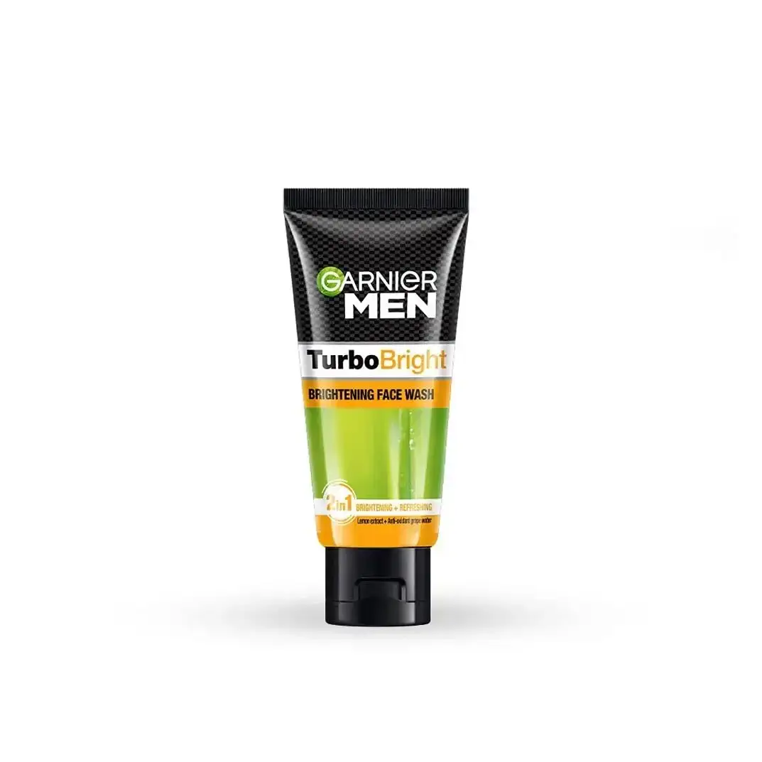 Garnier Men Turbo Bright Anti-Dark Cells Fairness Face Wash, 100g. Brightening face wash for men.