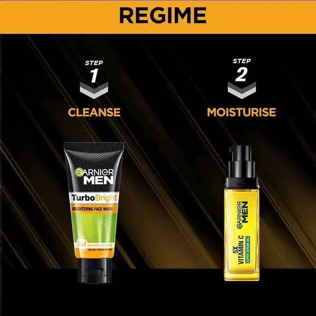 Garnier Men Tubro Bright Anti-Dark Cells Fairness Face Wash, 100g image 4