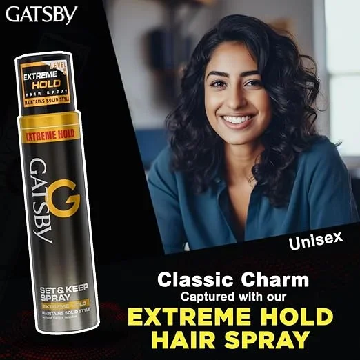 Gatsby Set & Keep Hair Spray - Extreme Hold, 250ml image 3