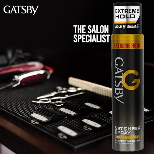Gatsby Set & Keep Hair Spray - Extreme Hold, 250ml image 5