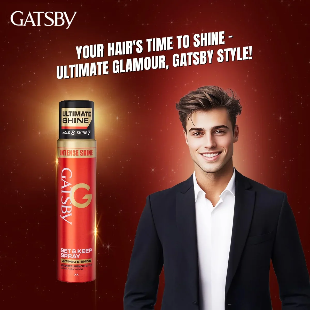 Gatsby Set & Keep Hair Spray - Ultimate Shine, 250ml image 7