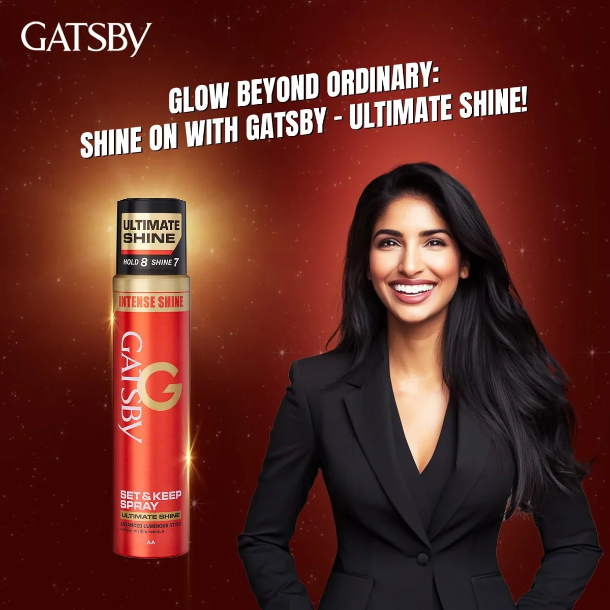 Gatsby Set & Keep Hair Spray - Ultimate Shine, 250ml image 9