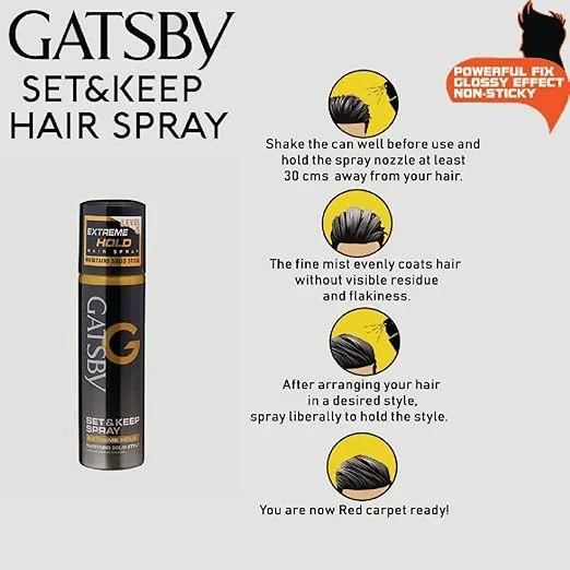 GATSBY Hair Spray Set & Keep Extreme Hold, 66 Ml image 3