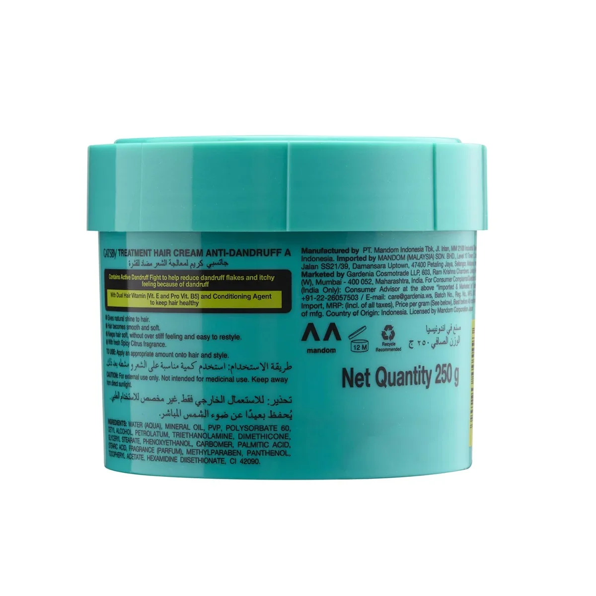 Gatsby Treatment Hair Cream - Anti Dandruff, 250g image 7
