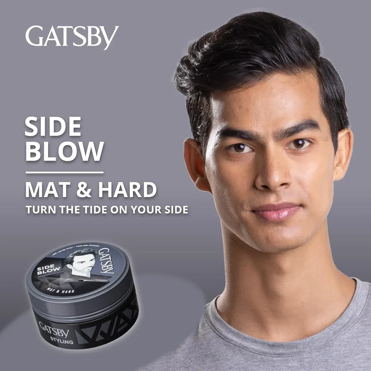 Gatsby Hair Styling Wax Mat & Hard 75g – Strong Hold for Side Blow Style image 3
