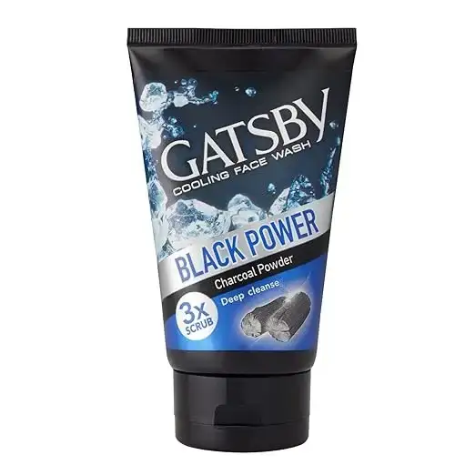 Gatsby Cooling Face Wash Black Power 100gm. Deeply cleanses, cools and refreshes skin. Controls oil and prevents acne.