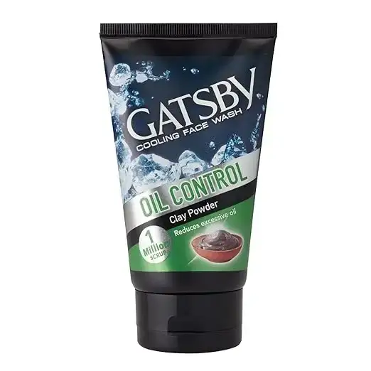 Gatsby Cooling Face Wash for men, 100gm. Oil control formula for a refreshing, clean feel. Reduce oil and acne.