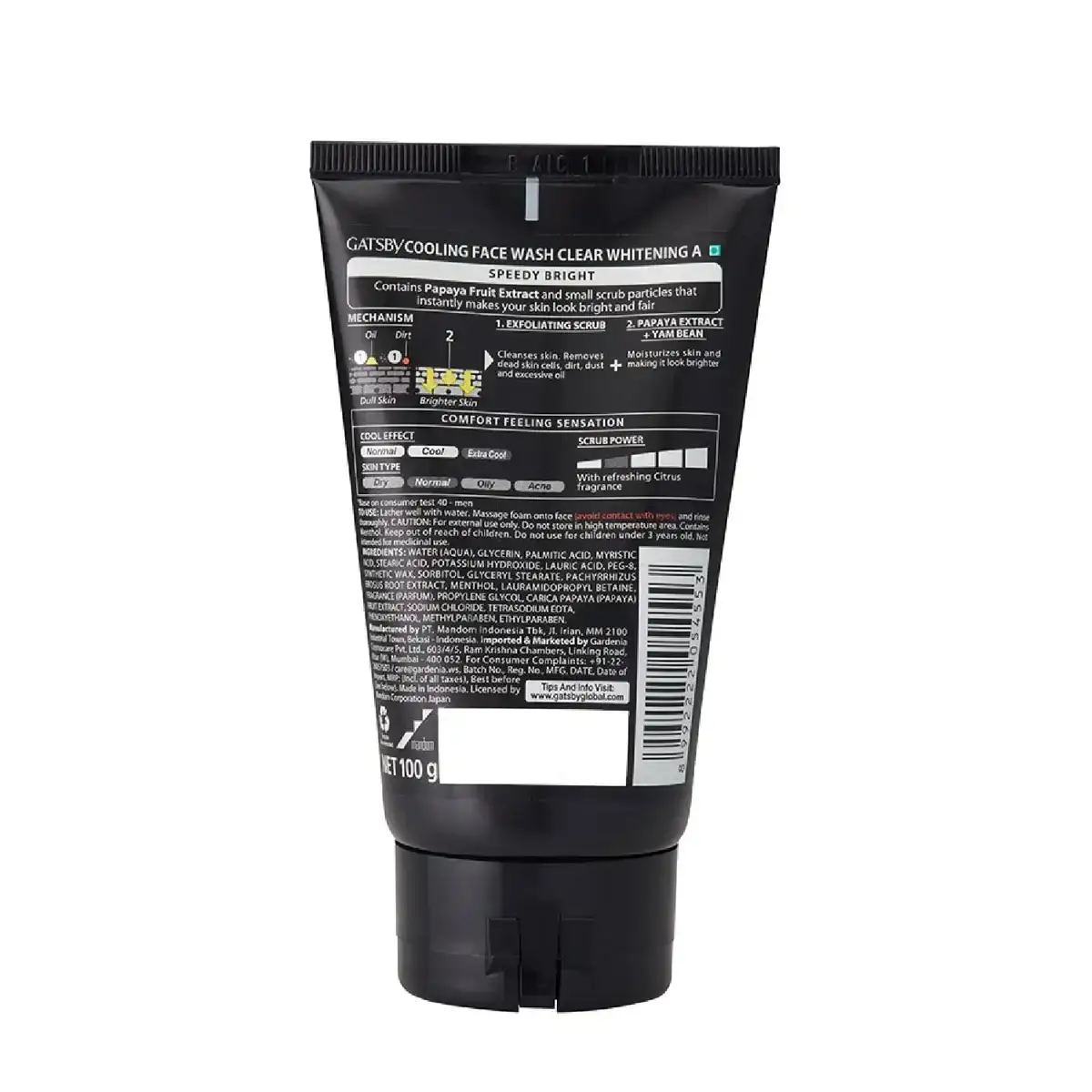 Gatsby Face Wash Speedy Bright Cooling 100g, Deep Clean, Cool Sensation & Glow Boost image 2