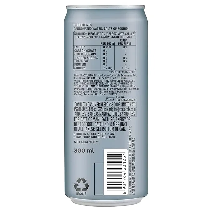 Schweppes Soda Water 300 ml – Vegetarian Carbonated Drink image 6