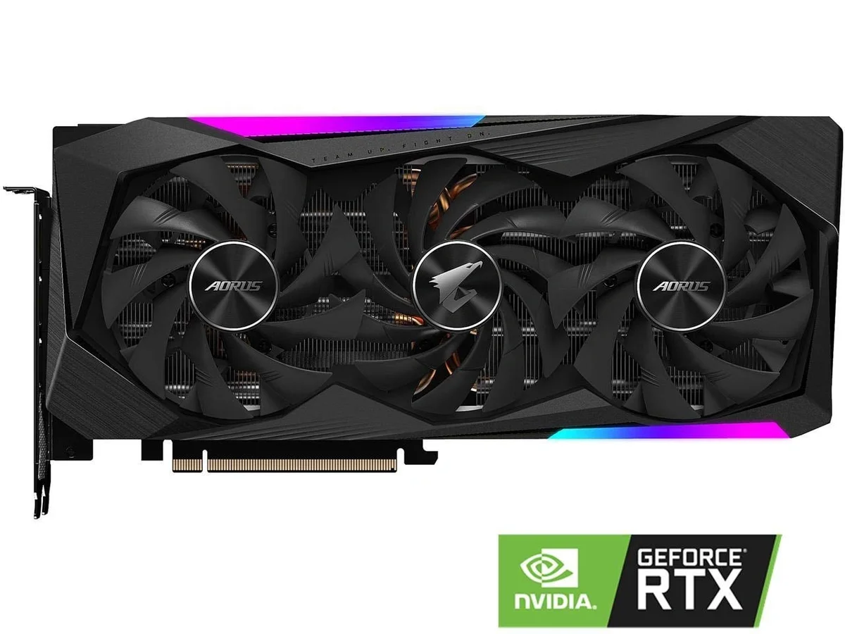 GIGABYTE AORUS pci_e_x16 GeForce RTX 3070 Master 8G Graphics Card, 3X WINDFORCE Fans, 8GB 256-bit GDDR6, GV-N3070AORUS m-8GD Video Card image 2