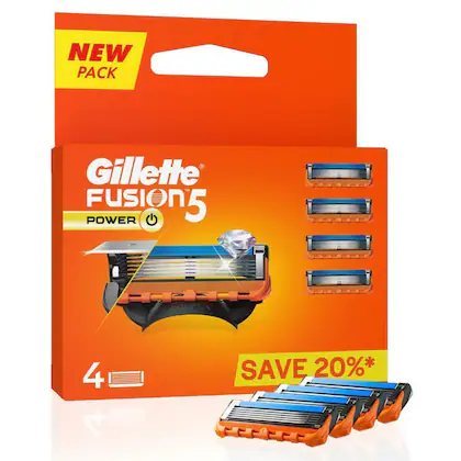 Gillette Fusion5 Men's Razor Blades, 4 Blade Refills