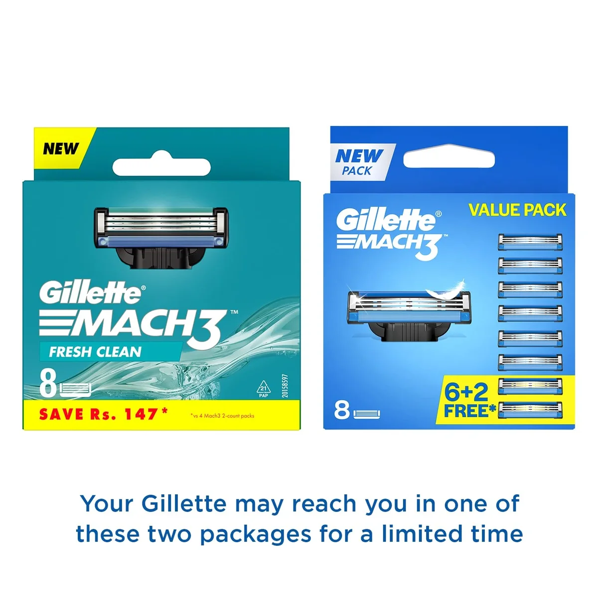 Gillette Mach 3 Manual Shaving Razor Blades - 8s Pack (Cartridge) image 3