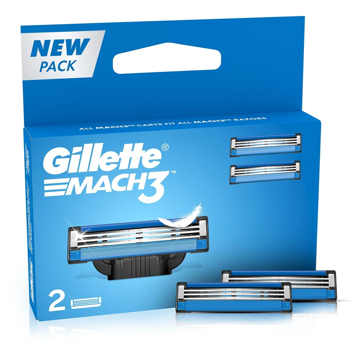 Gillette Mach 3 Manual Shaving Razor Blades - 2s Pack (Cartridge) image 2