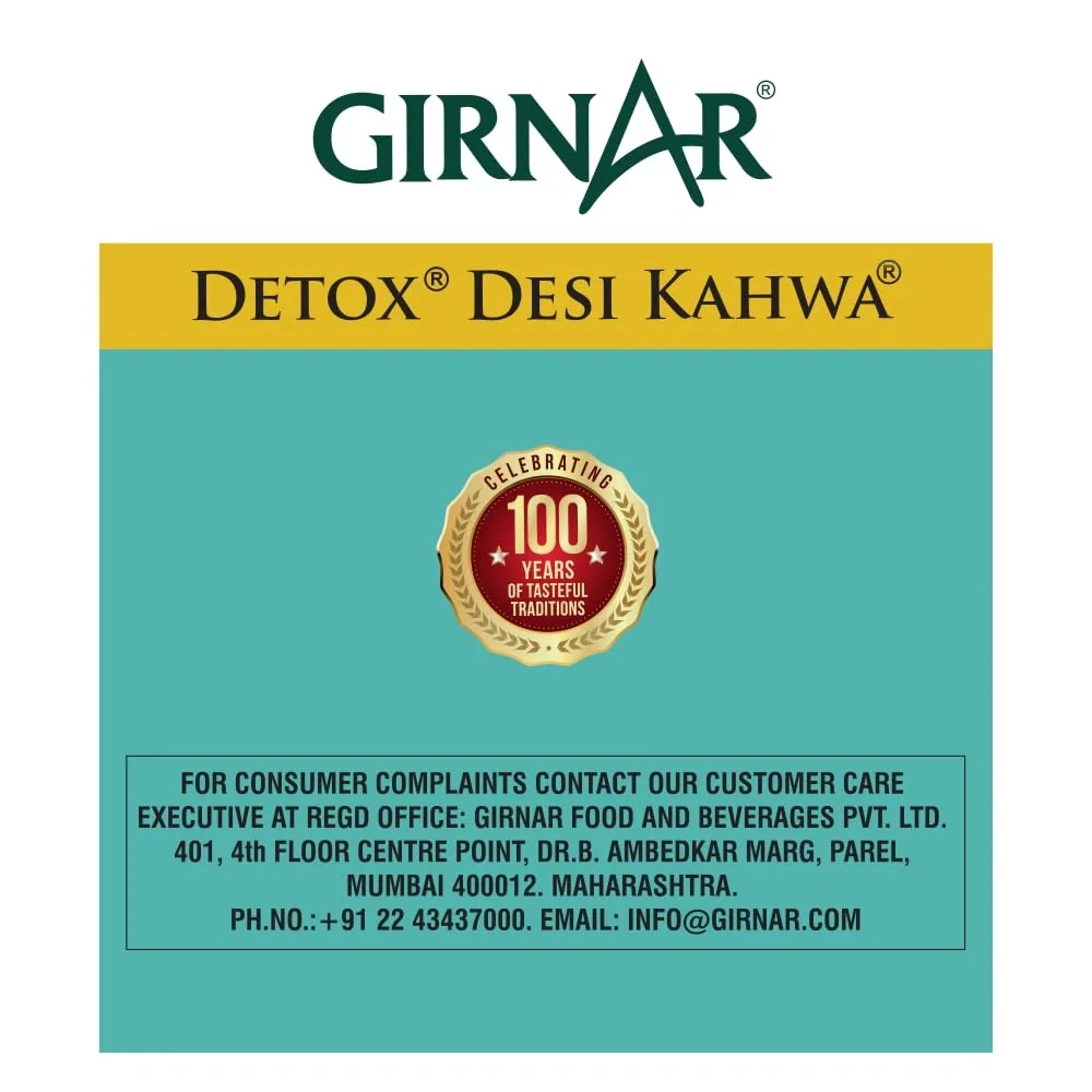 Girnar Desi Kahwa Detox Green Tea | 36 Tea Bags × 2.5g | Immunity & Wellness image 2