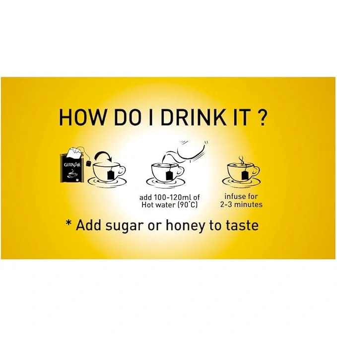 Girnar Green Tea Lemon & Honey | 25 Tea Bags – Herbal Wellness Tea image 3