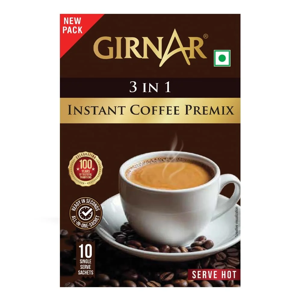 Girnar Instant Premix 3 in 1 Coffee (10 Sachets)