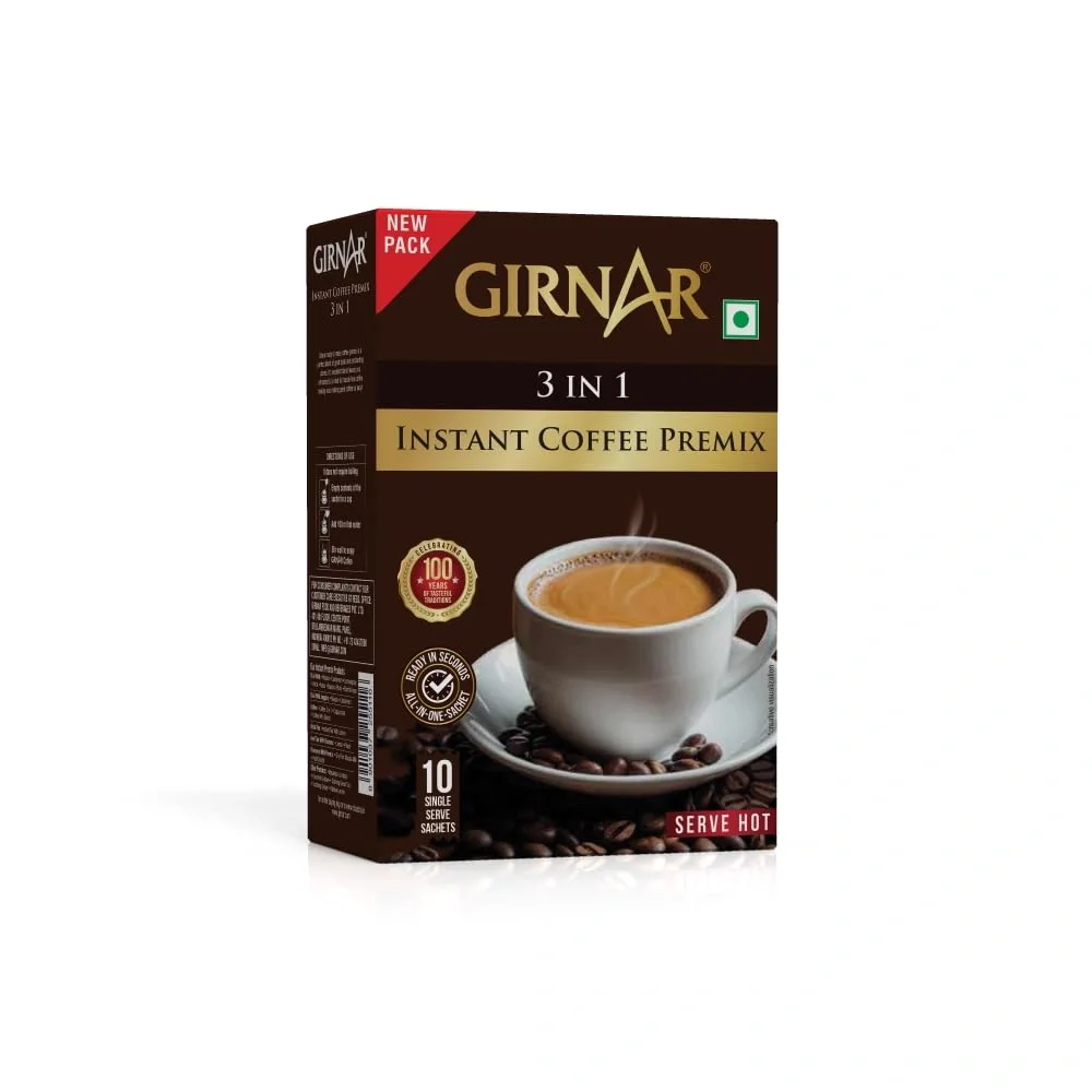 Girnar Instant Premix 3 in 1 Coffee (10 Sachets) – Ready in Seconds image 2