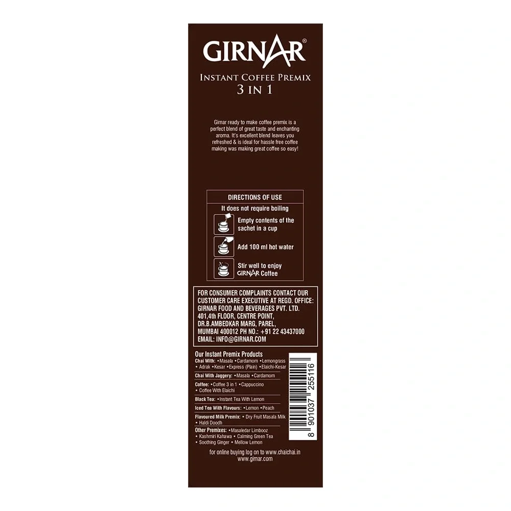Girnar Instant Premix 3 in 1 Coffee (10 Sachets) – Ready in Seconds image 4