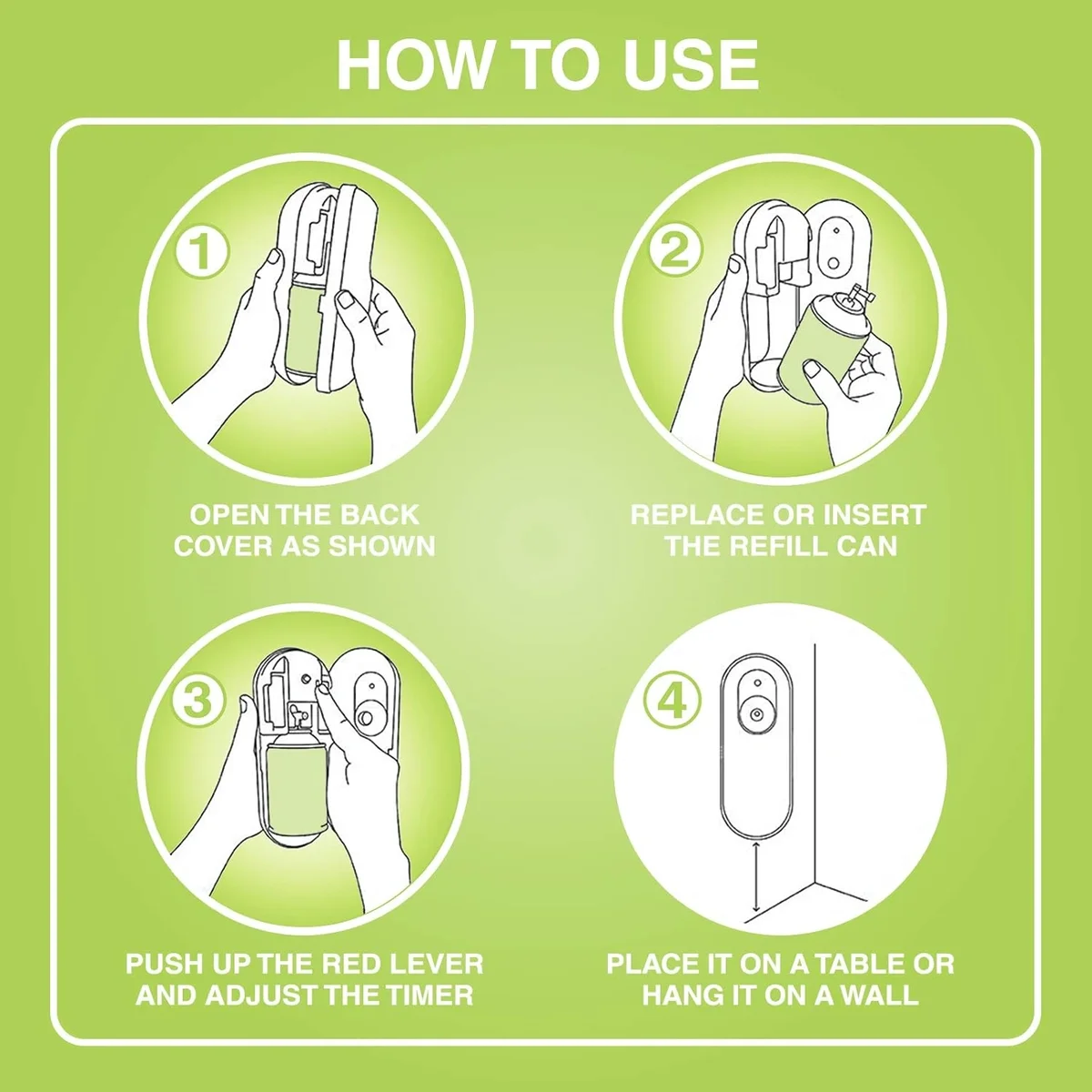  Godrej aer Matic Automatic Room Fresheners Refill Pack | Fresh Lush Green | 2200 Sprays Guaranteed | Lasts up to 60 days (210ml) image 3