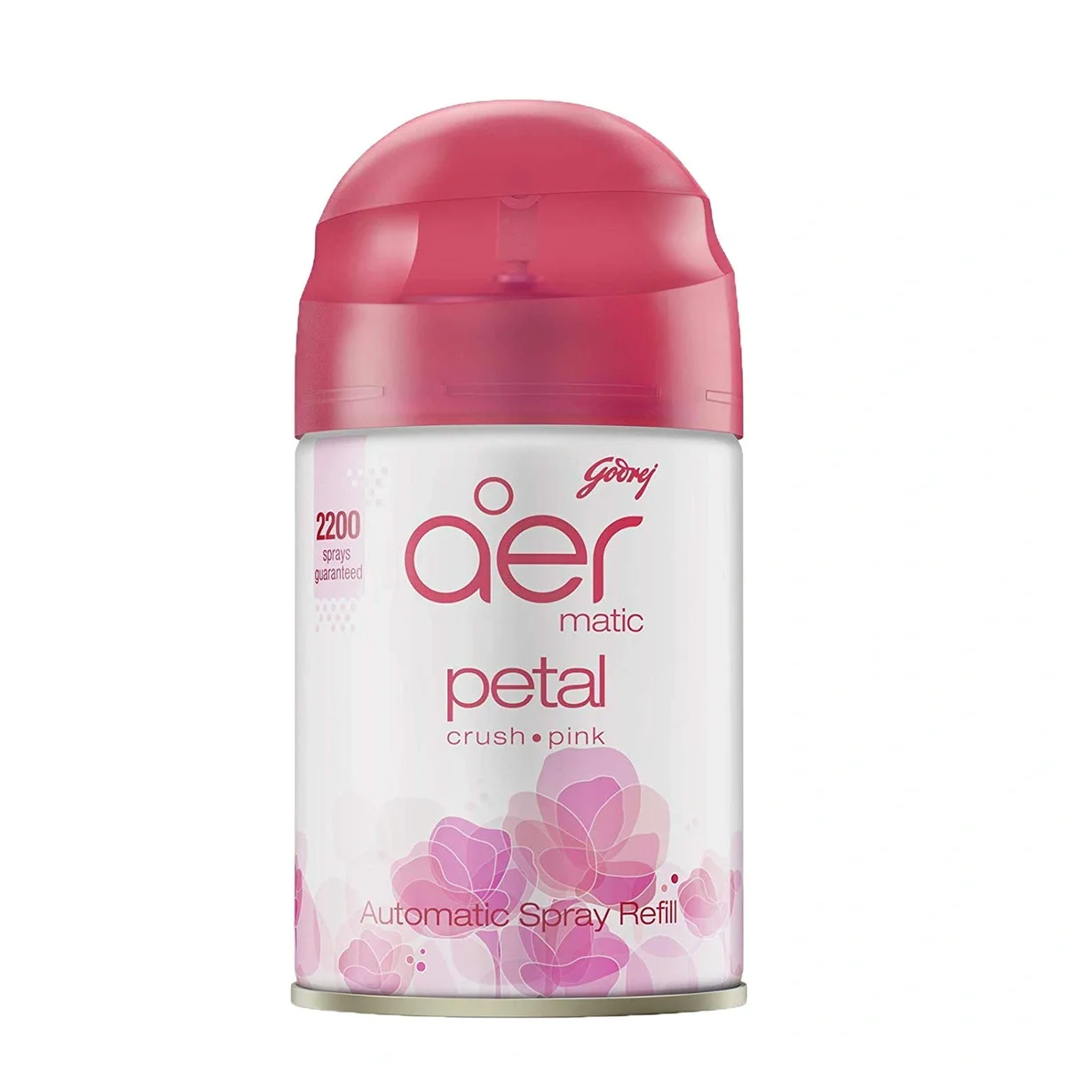 Godrej aer Matic Petal Crush Pink automatic room freshener refill. Lasts up to 60 days with 2200 sprays.
