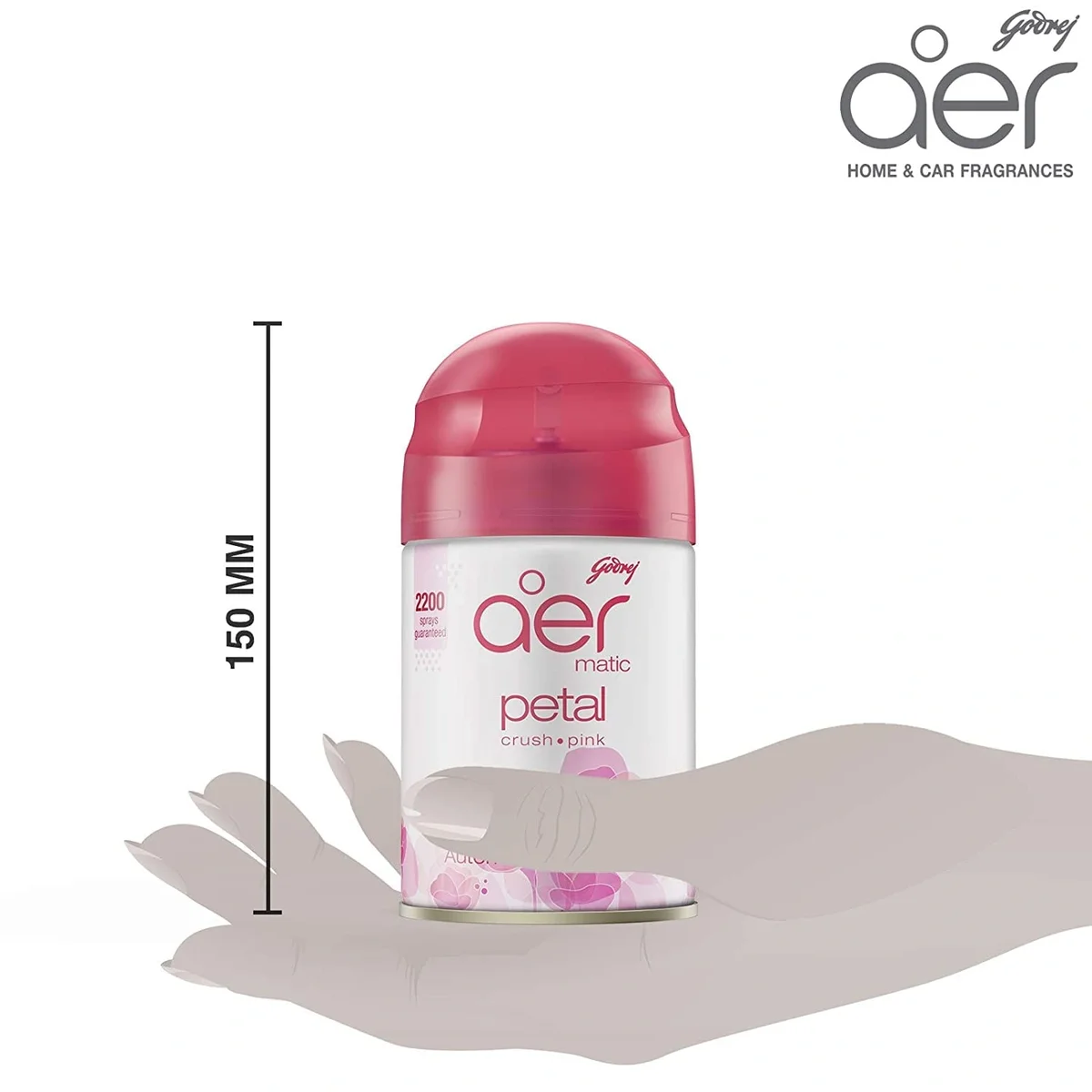  Godrej aer Matic Automatic Room Fresheners Refill Pack | Petal Crush Pink | 2200 Sprays Guaranteed | Lasts up to 60 days (210ml) image 2