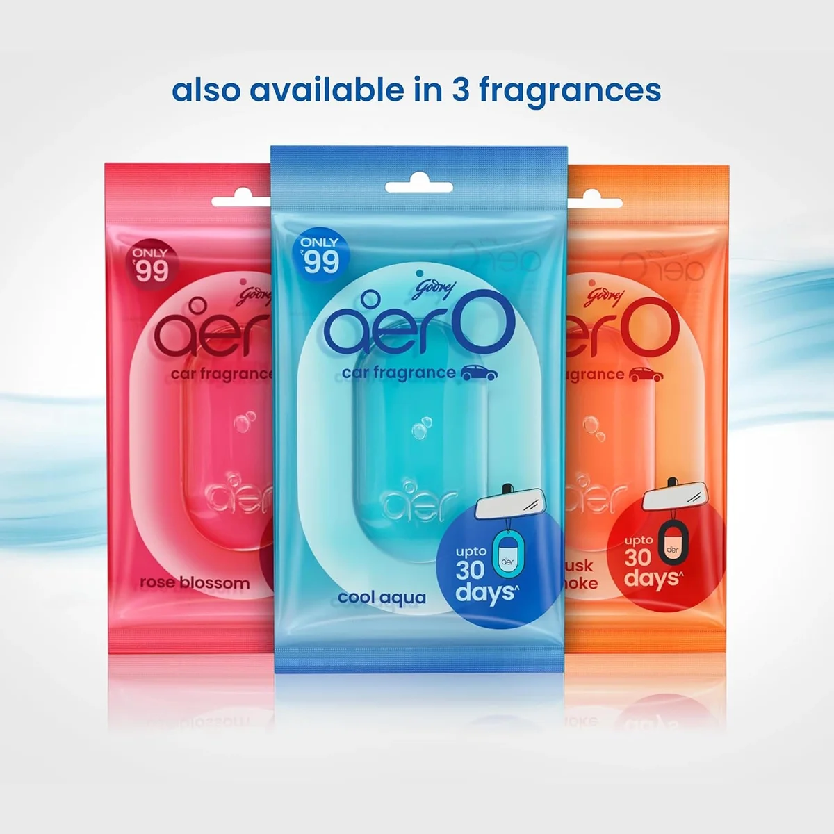 Godrej aer O Hanging Car Air Freshener Gel | Car Accessories | Musk After Smoke (7.5G) image 2