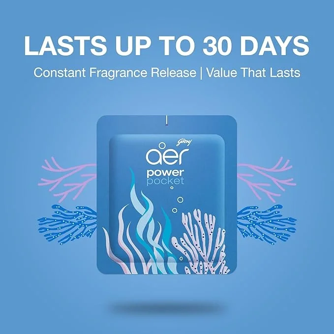 Godrej Aer Power Pocket Bathroom Fragrance - Sea Breeze, 10g image 4