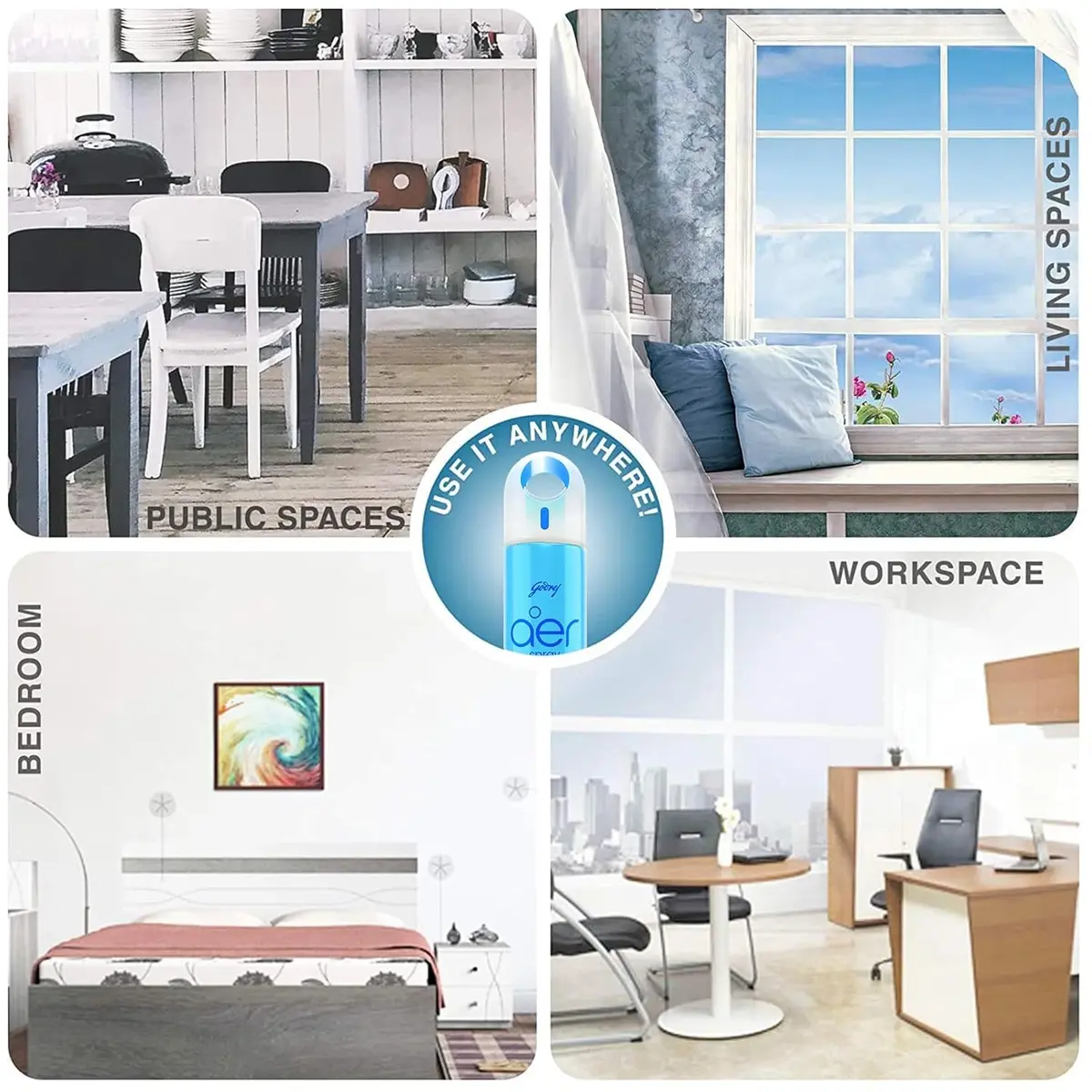  Godrej aer Spray | Room Freshener for Home & Office - Cool Aqua (200 ml) | Long-Lasting Fragrance image 4