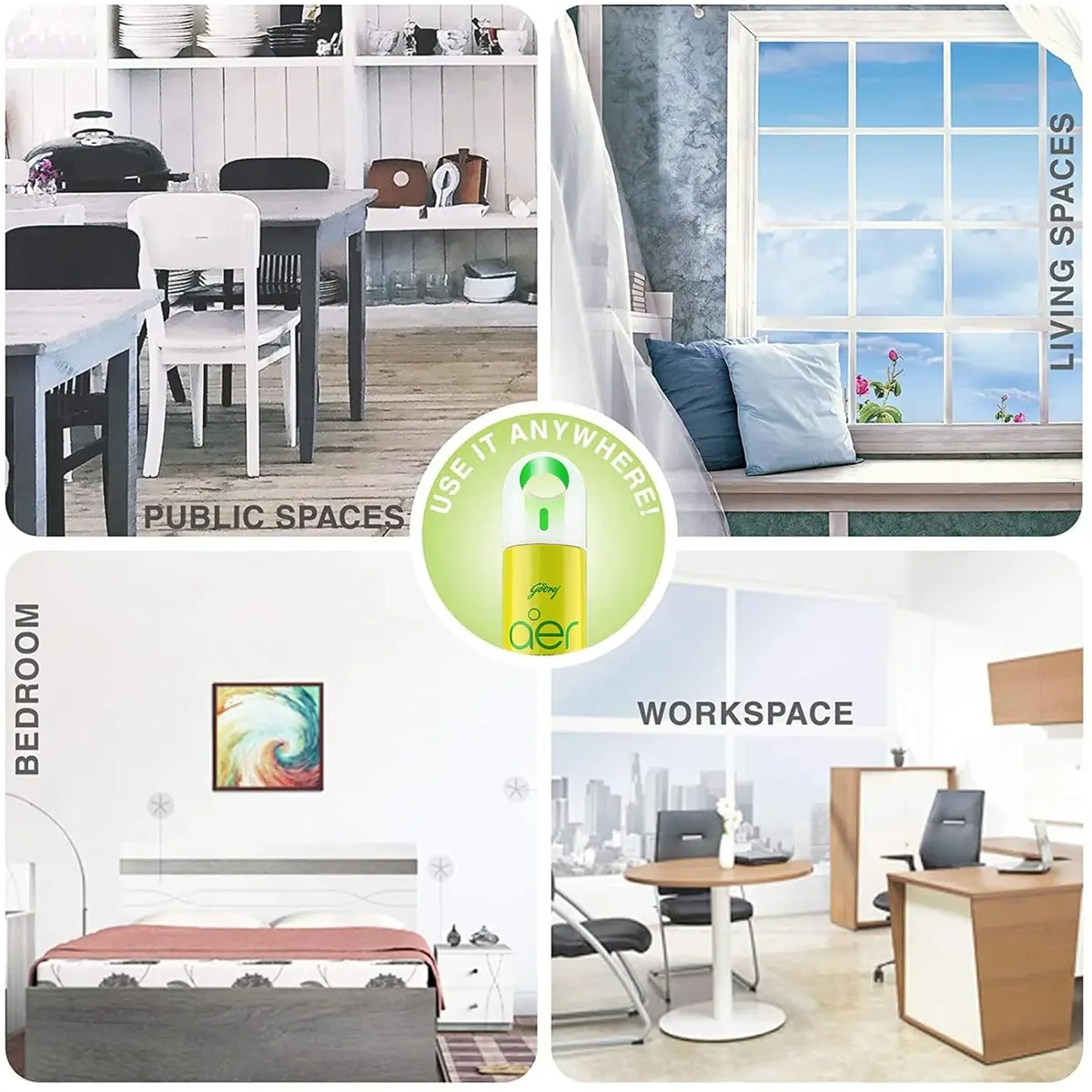  Godrej aer Spray | Room Freshener for Home & Office - Forest Fresh (200 ml), Long-Lasting Fragrance image 5