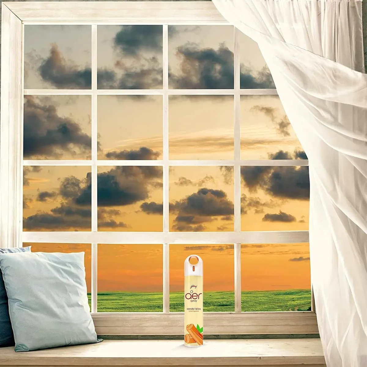  Godrej aer Spray | Room Freshener for Home & Office - Sandal Bliss (200 ml) | Long-Lasting Fragrance image 3