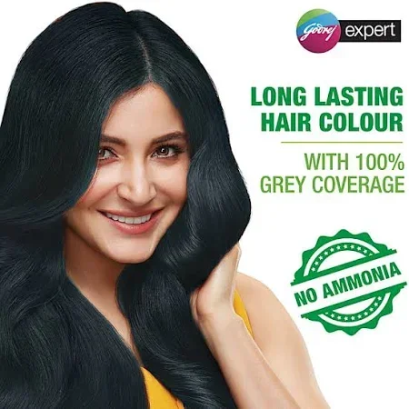 Godrej Expert Rich Creme Hair Colour - Natural Black, Long-Lasting, 100% Grey Coverage, No Ammonia, 24 ml  image 2