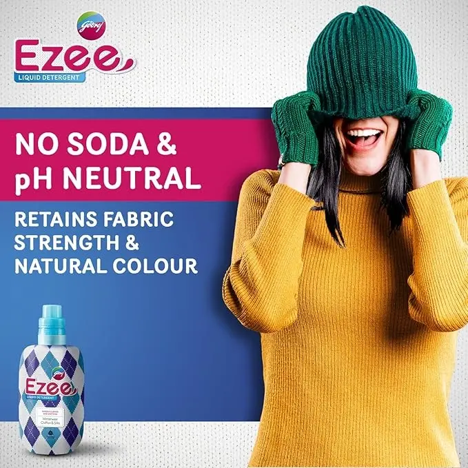 Godrej Ezee Liquid Detergent - Winterwear, Chiffon & Silks (500g) image 6