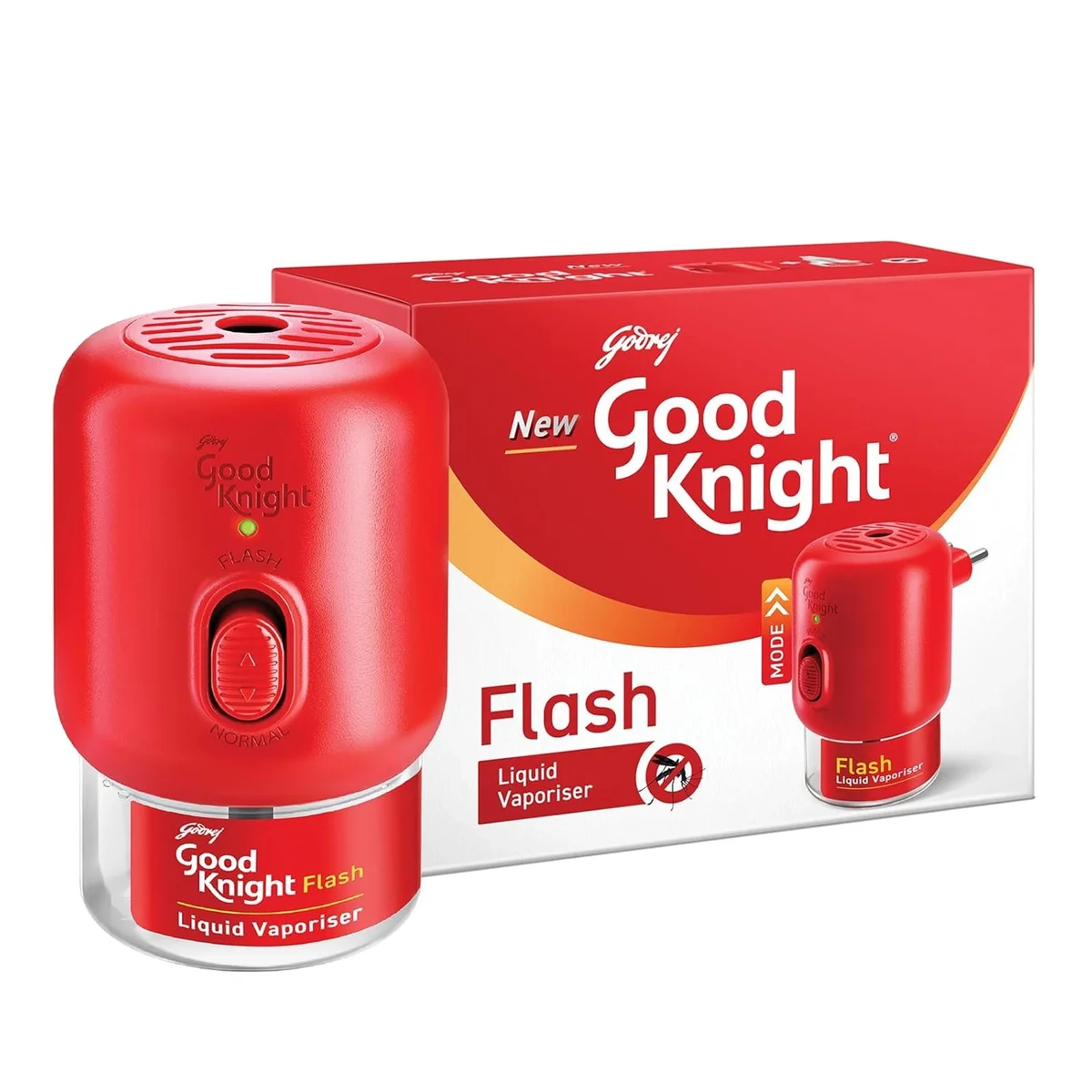 Godrej Good Knight Flash Liquid Vaporiser Combo Pack, Machine + Refill, 2x Faster Mosquito Repellent