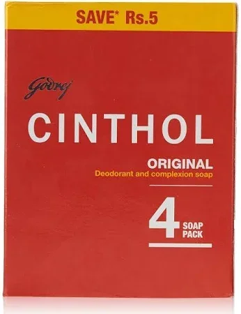 Cinthol Original Bath Soap, 100G (Pack Of 4)