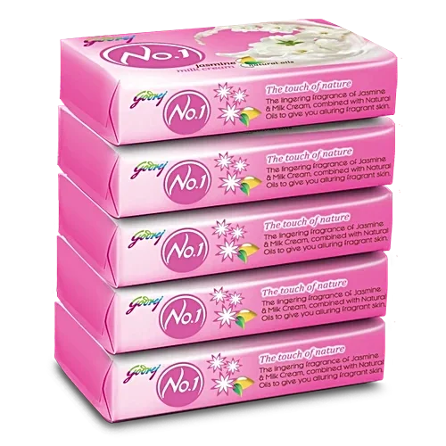 Godrej No.1 Jasmine & Milk Cream Bathing Soap 500g | Buy 4 Get 1 Free image 4