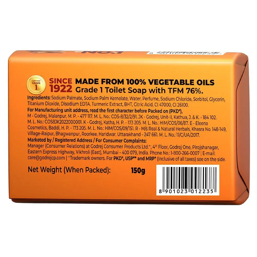 Godrej No.1 Sandal & Turmeric Bathing Soap 500g | Buy 4 Get 1 Free (Pack of 5) image 2