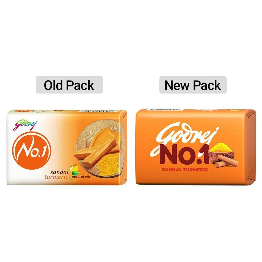 Godrej No.1 Sandal & Turmeric Bathing Soap 500g | Buy 4 Get 1 Free (Pack of 5) image 3