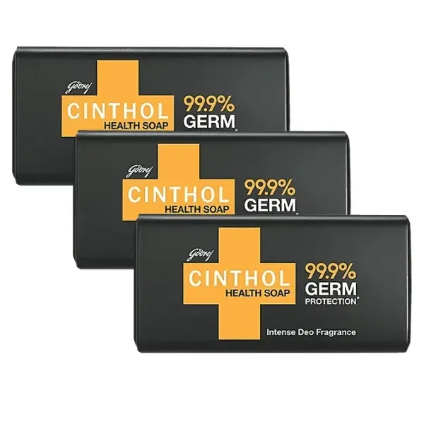 Godrej Cinthol Health Soap Pack of 3 (100g Each) – 99.9% Germ Protection