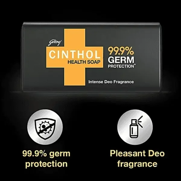 Godrej Cinthol Health Soap Pack of 3 (100g Each) – 99.9% Germ Protection image 4