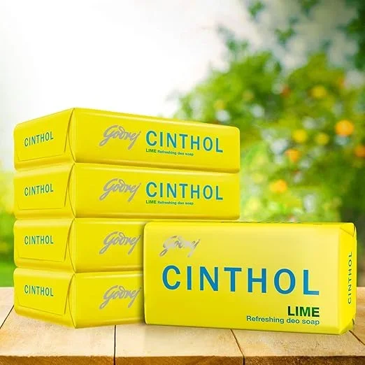 Cinthol Lime Bath Soap - 100g Buy 4 Get 1 Free | Lemony Deo Fragrance | Grade 1 Soap | For All Skin Types