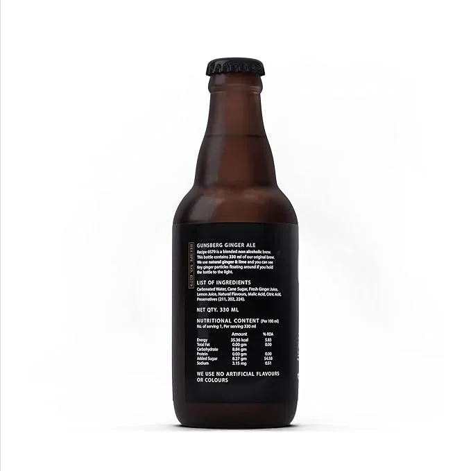   Gunsberg Ginger (Adarak)Ale 330ml Glass Bottle   image 2