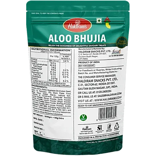 Haldiram's Aloo Bhujia 1.05 kg – Classic Indian Namkeen image 3