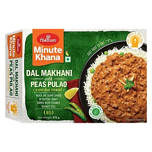 Haldiram's Minute Khana Dal Makhani with Peas Pulao, 375g