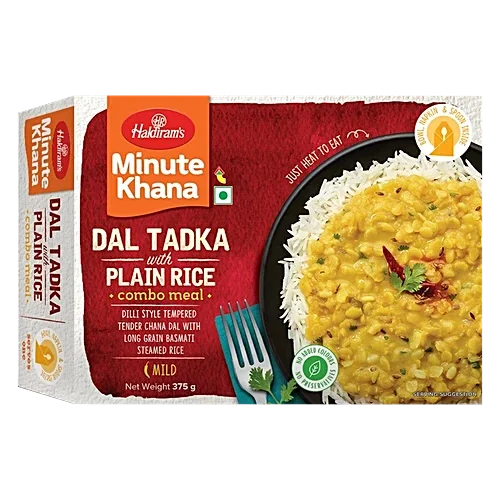 Haldiram's Dal Tadka with Plain Rice Ready Meal, 375g