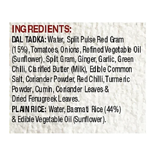 Haldiram's Ready Meals - Dal Tadka with Plain Rice, 375g image 4