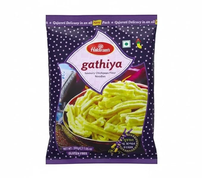 Haldiram's Gathia Namkeen, 200gm, a savoury snack made from chickpeas flour