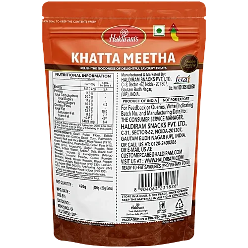 Haldiram's Khatta Meetha - Namkeen, 420g (Weight May Vary) image 4