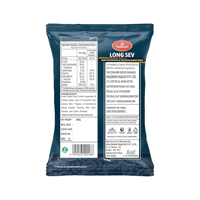 Haldiram's Long Sev | Crispy & Crunchy Traditional Sev, 200gm image 5